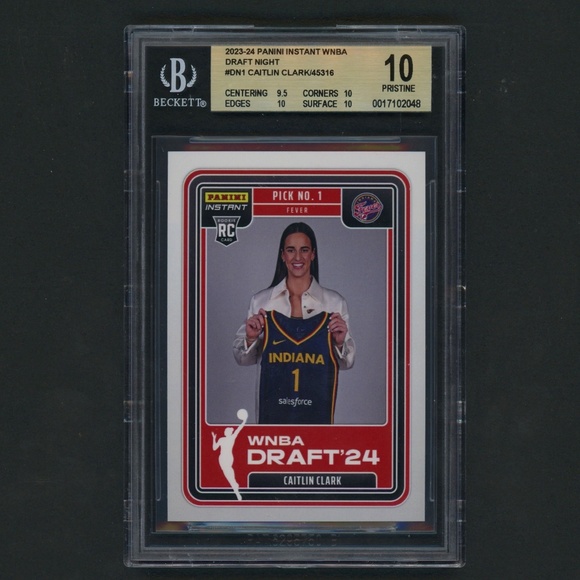 2024 PANINI INSTANT WNBA #DN1 CAITLIN CLARK ROOKIE RC BGS 10 PRISTINE - Picture 1 of 2